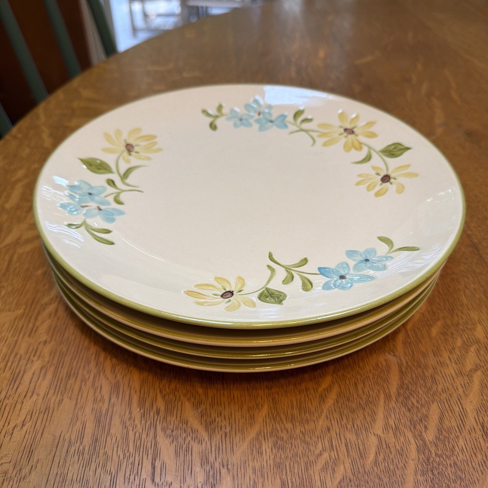 Vintage Franciscan Daisy Set Of 4 Dinner Plates 10.5" Excellent